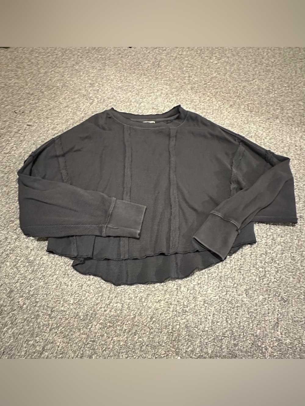EUC We The Free Dark Gray Dolman Style Oversize Thermal--Size Small